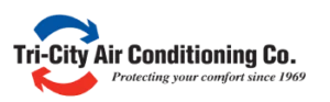 Tri-City Air Conditioning Co. logo with blue and red arrows and the tagline "Protecting your comfort since 1969.